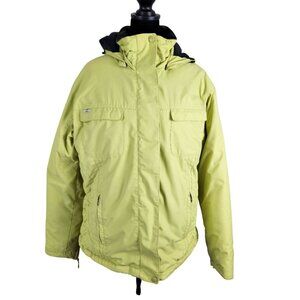 Columbia Womens Xco Lime Green Hooded Winter Jacket Size Large Ski Waterproof